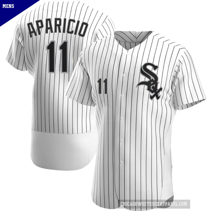 Men's No.11 Luis Aparicio Chicago White Sox White Authentic Home Jersey