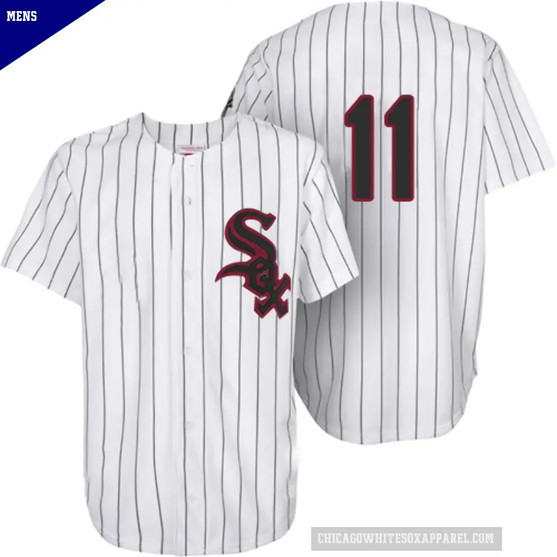 Men's No.11 Luis Aparicio Chicago White Sox White Authentic Throwback Jersey