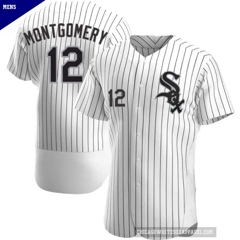 Men's No.12 Colson Montgomery Chicago White Sox White Authentic Home Jersey