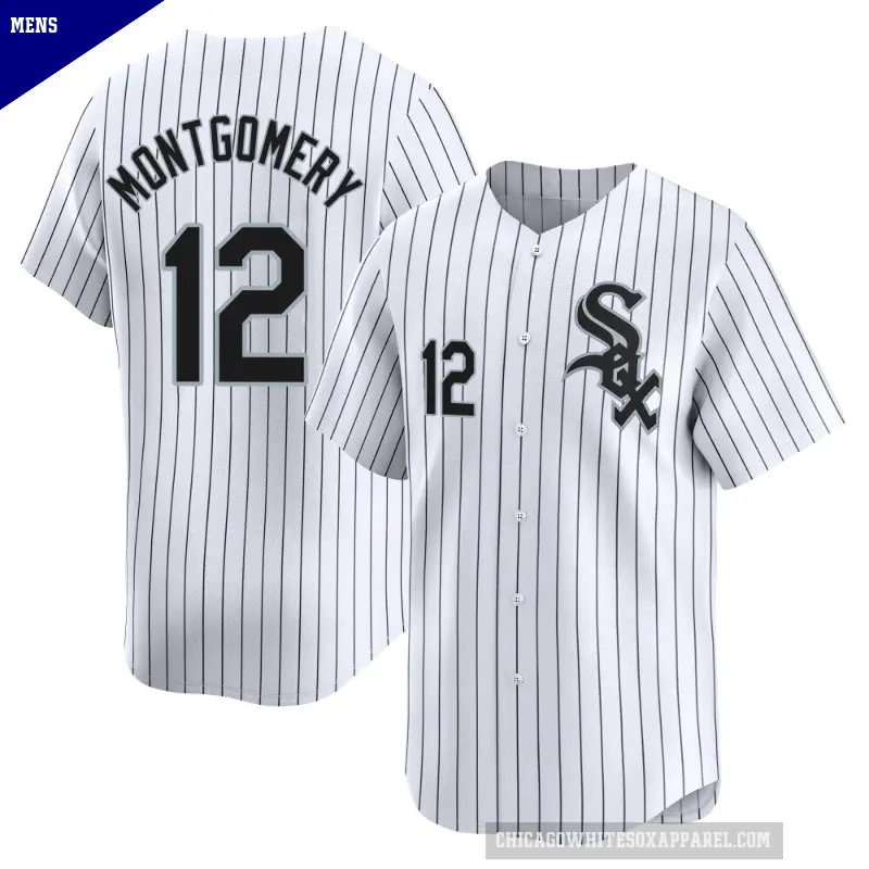 Men's No.12 Colson Montgomery Chicago White Sox White Limited Home Jersey