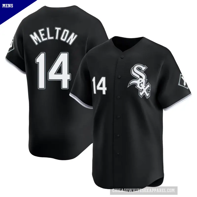 Men's No.14 Bill Melton Chicago White Sox Black Limited Alternate Jersey