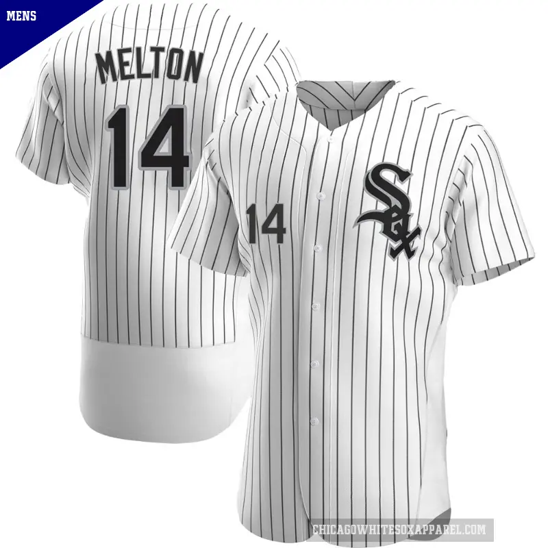 Men's No.14 Bill Melton Chicago White Sox White Authentic Home Jersey