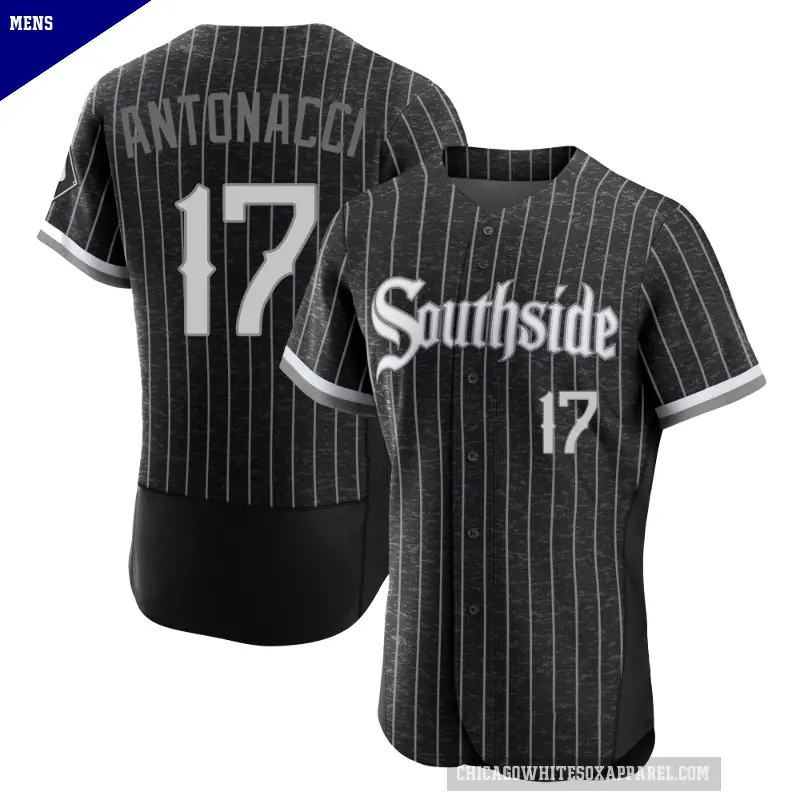 Men's No.17 Sam Antonacci Chicago White Sox Black Authentic 2021 City Connect Jersey