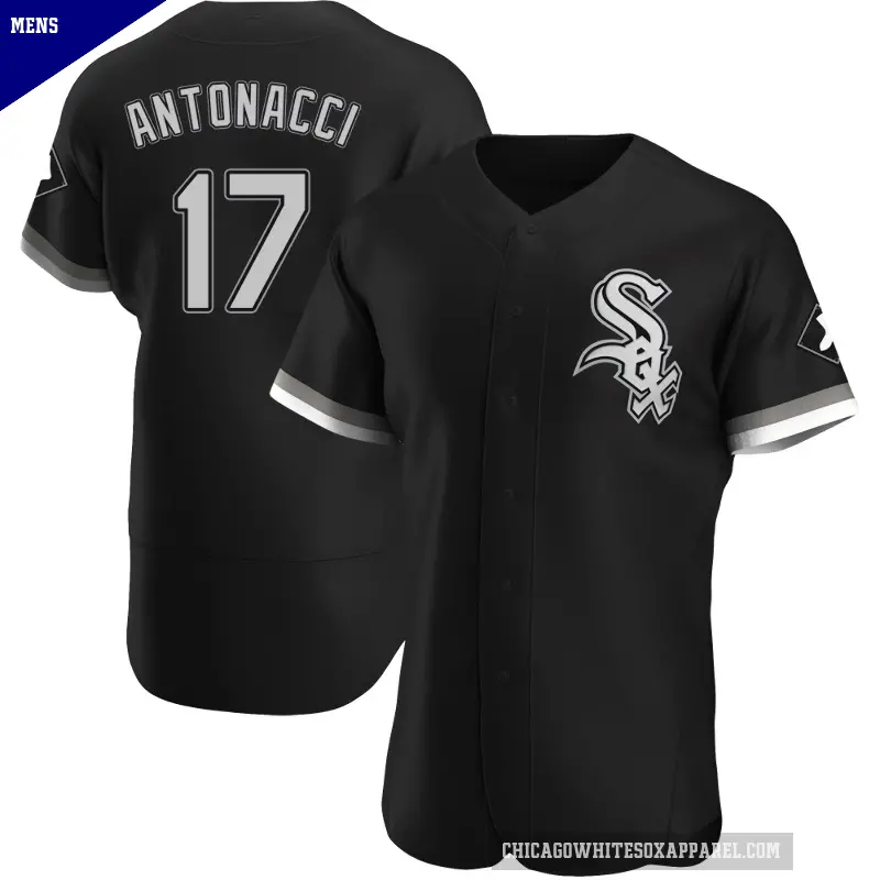 Men's No.17 Sam Antonacci Chicago White Sox Black Authentic Alternate Jersey