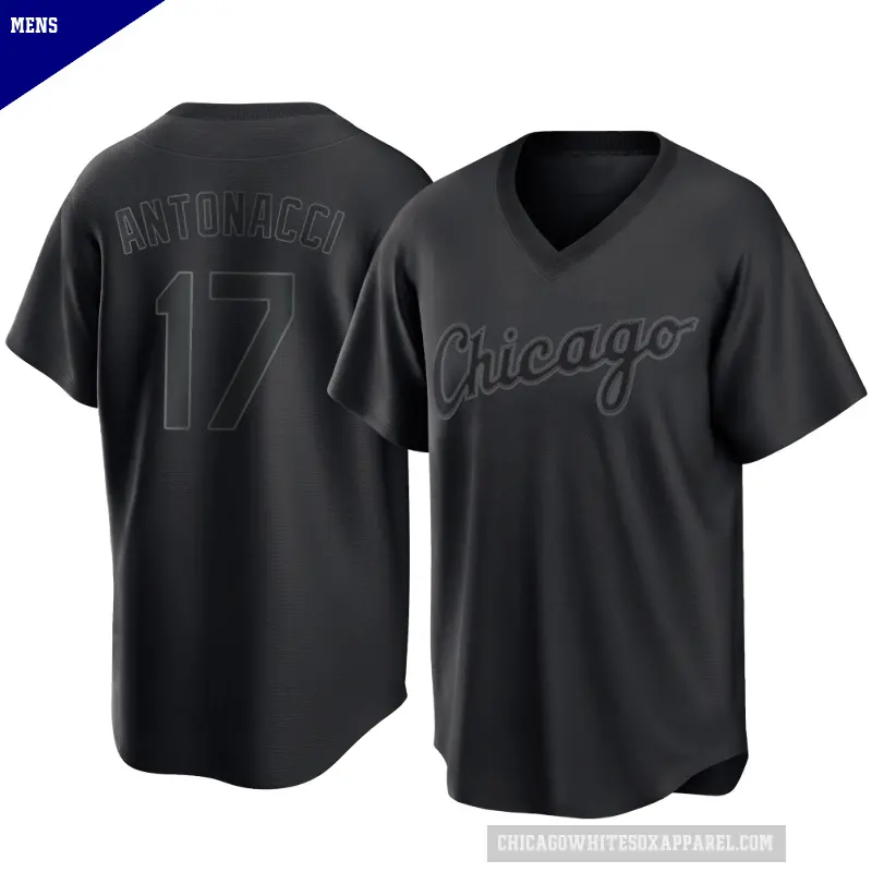 Men's No.17 Sam Antonacci Chicago White Sox Black Replica Pitch Fashion Jersey