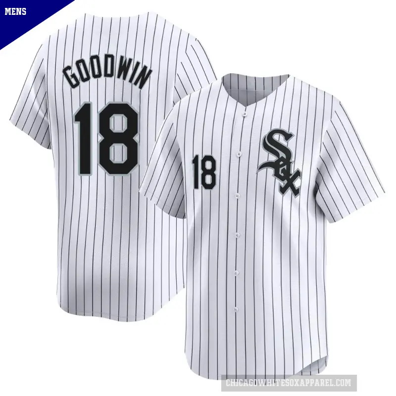 Men's No.18 Brian Goodwin Chicago White Sox White Limited Home Jersey