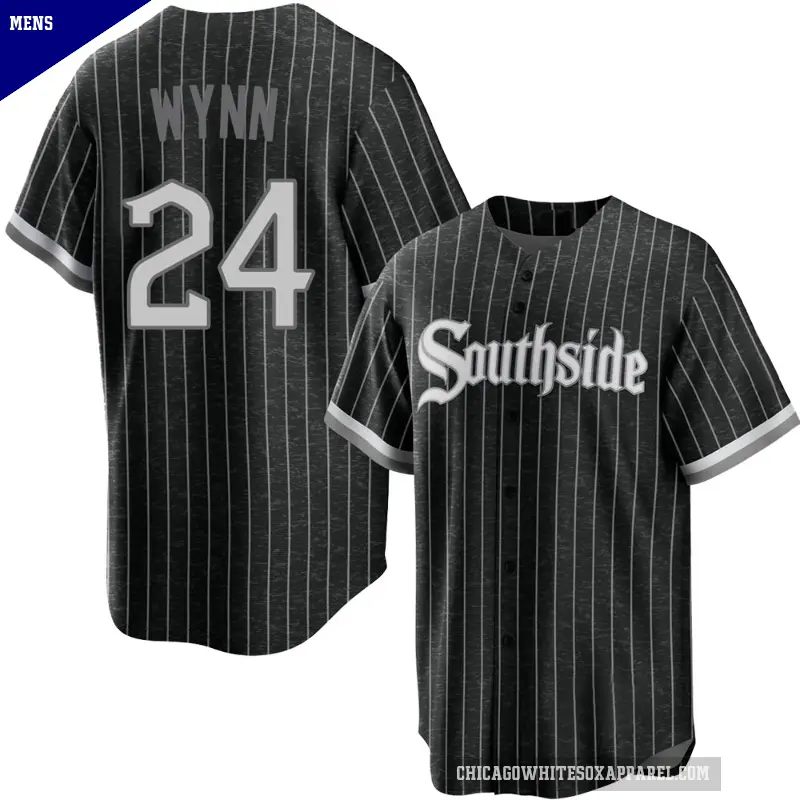 Men's No.24 Early Wynn Chicago White Sox Black Replica 2021 City Connect Jersey