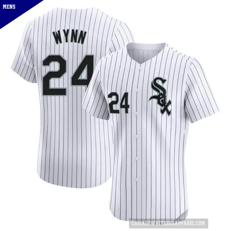 Men's No.24 Early Wynn Chicago White Sox White Elite Home Jersey