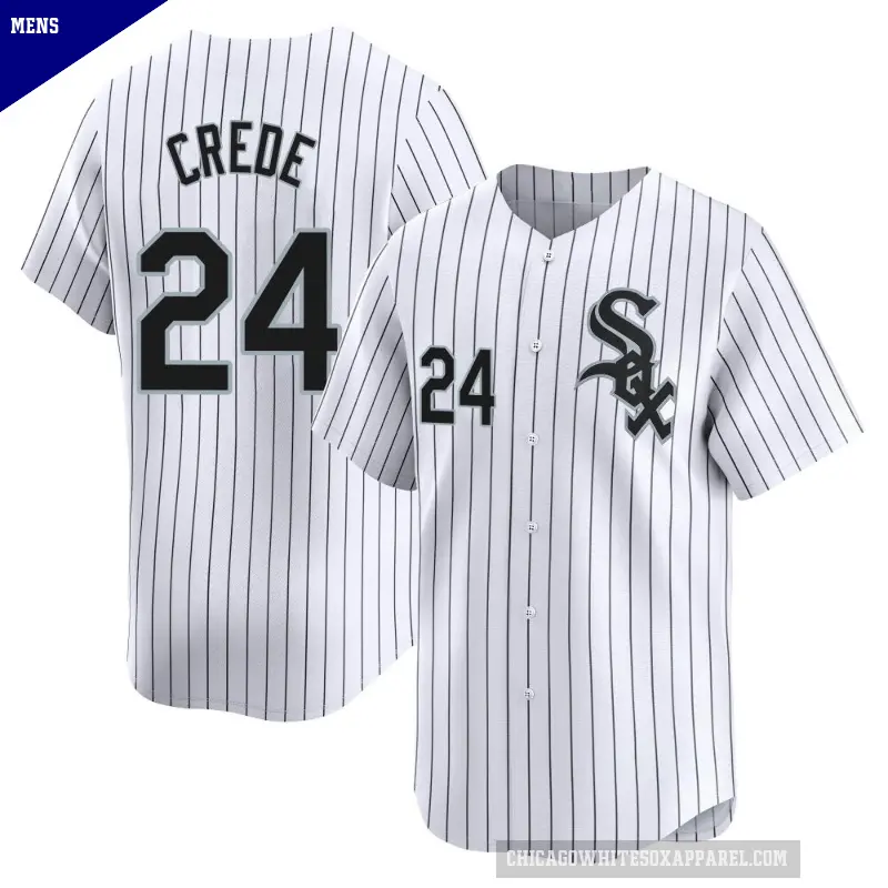 Men's No.24 Joe Crede Chicago White Sox White Limited Home Jersey
