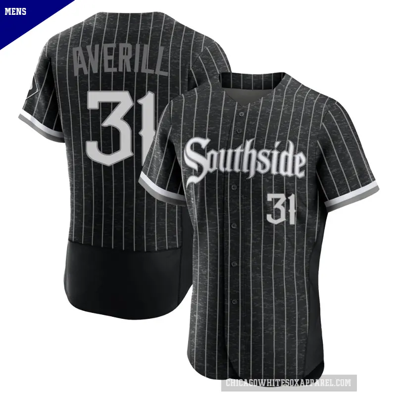 Men's No.31 Earl Averill Chicago White Sox Black Authentic 2021 City Connect Jersey