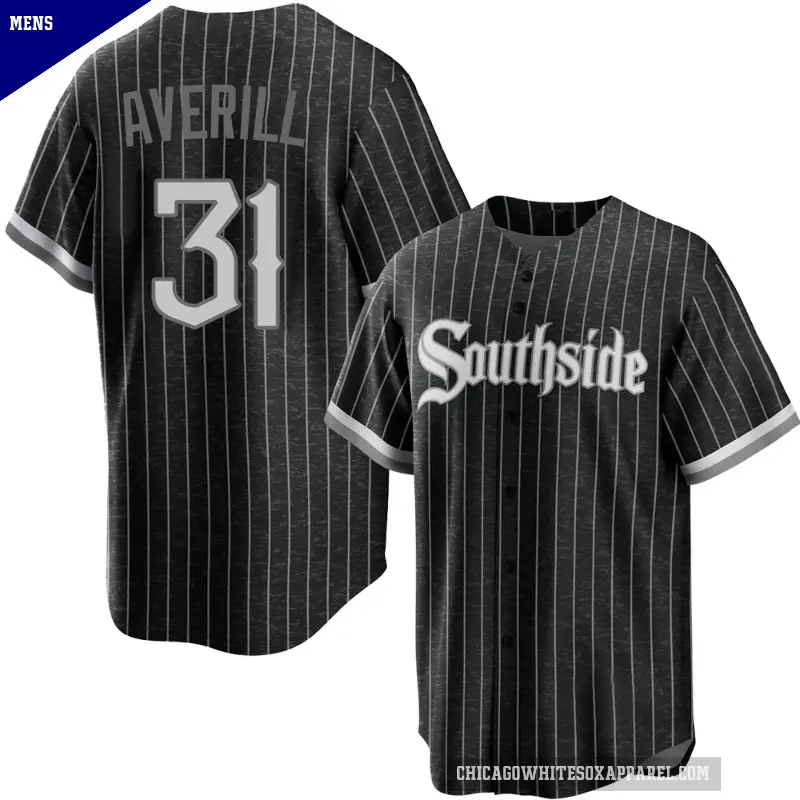 Men's No.31 Earl Averill Chicago White Sox Black Replica 2021 City Connect Jersey