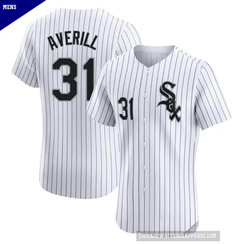Men's No.31 Earl Averill Chicago White Sox White Elite Home Jersey