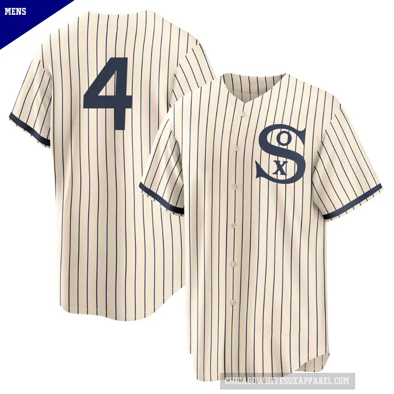 Men's No.4 Luke Appling Chicago White Sox Cream Replica 2021 Field of Dreams Jersey