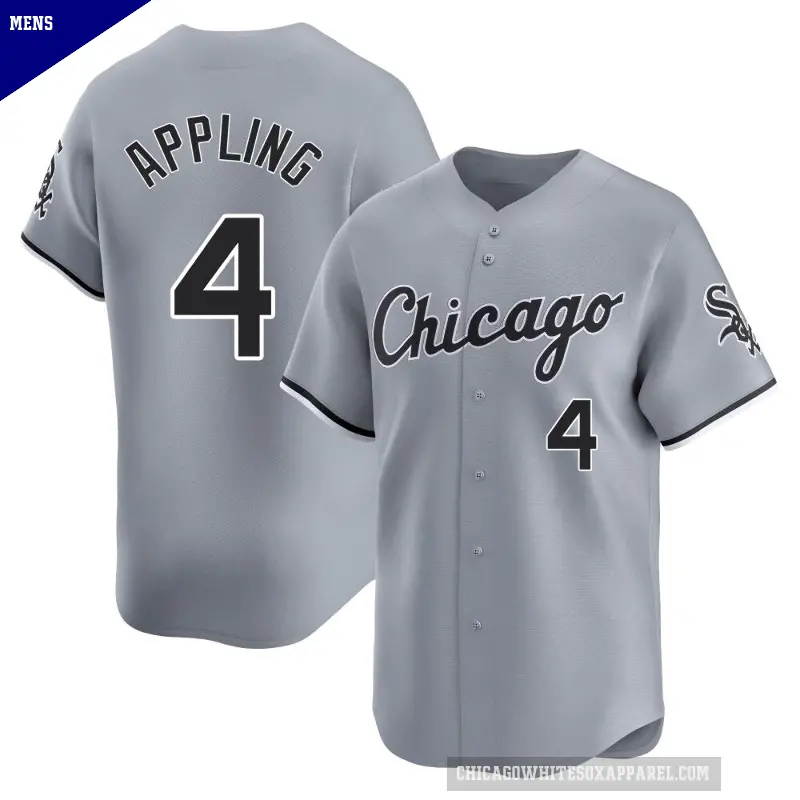 Men's No.4 Luke Appling Chicago White Sox Gray Limited Road Jersey