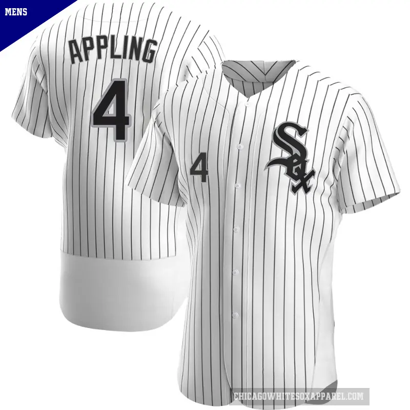 Men's No.4 Luke Appling Chicago White Sox White Authentic Home Jersey