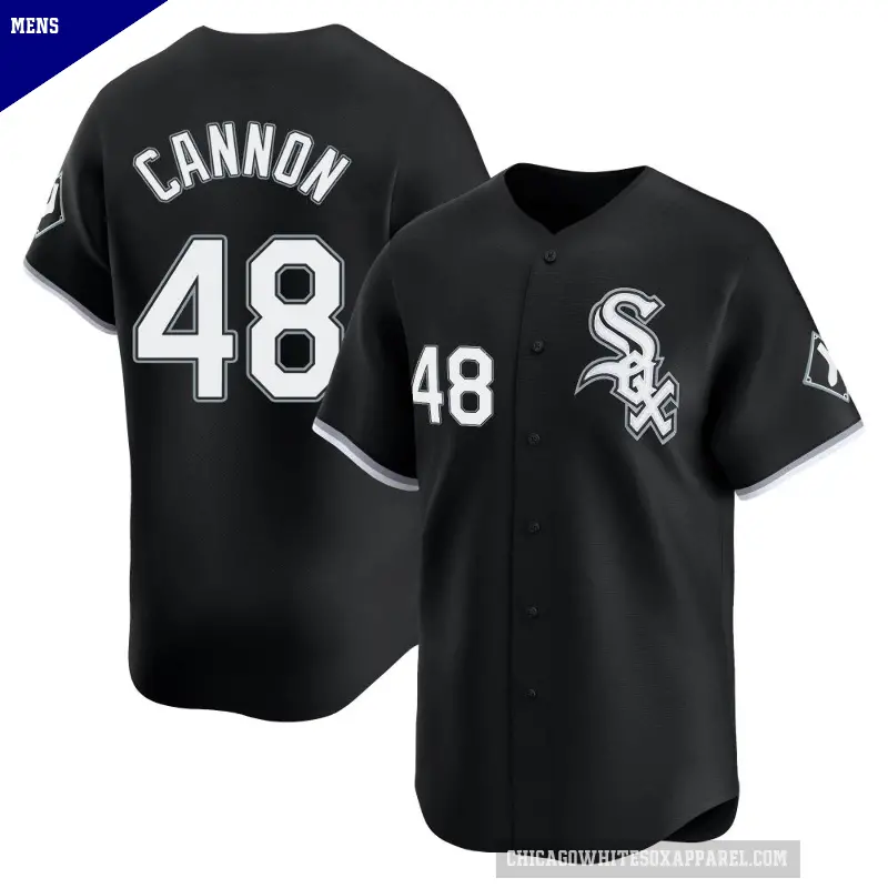 Men's No.48 Jonathan Cannon Chicago White Sox Black Limited Alternate Jersey