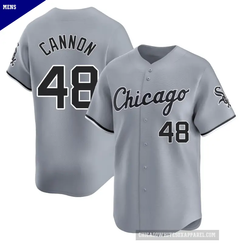 Men's No.48 Jonathan Cannon Chicago White Sox Gray Limited Road Jersey