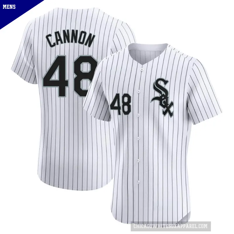Men's No.48 Jonathan Cannon Chicago White Sox White Elite Home Jersey
