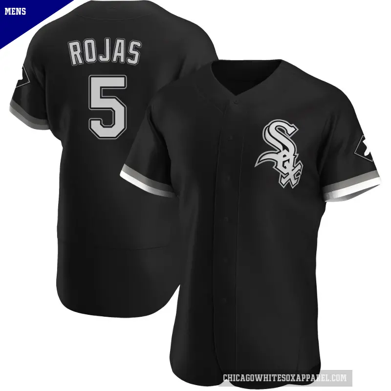 Men's No.5 Josh Rojas Chicago White Sox Black Authentic Alternate Jersey