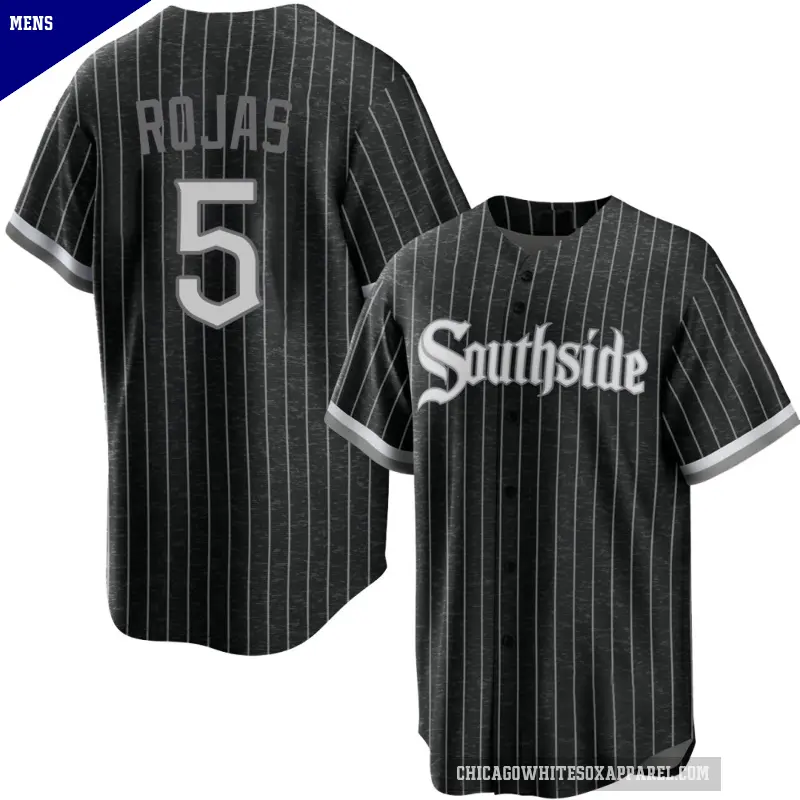 Men's No.5 Josh Rojas Chicago White Sox Black Replica 2021 City Connect Jersey