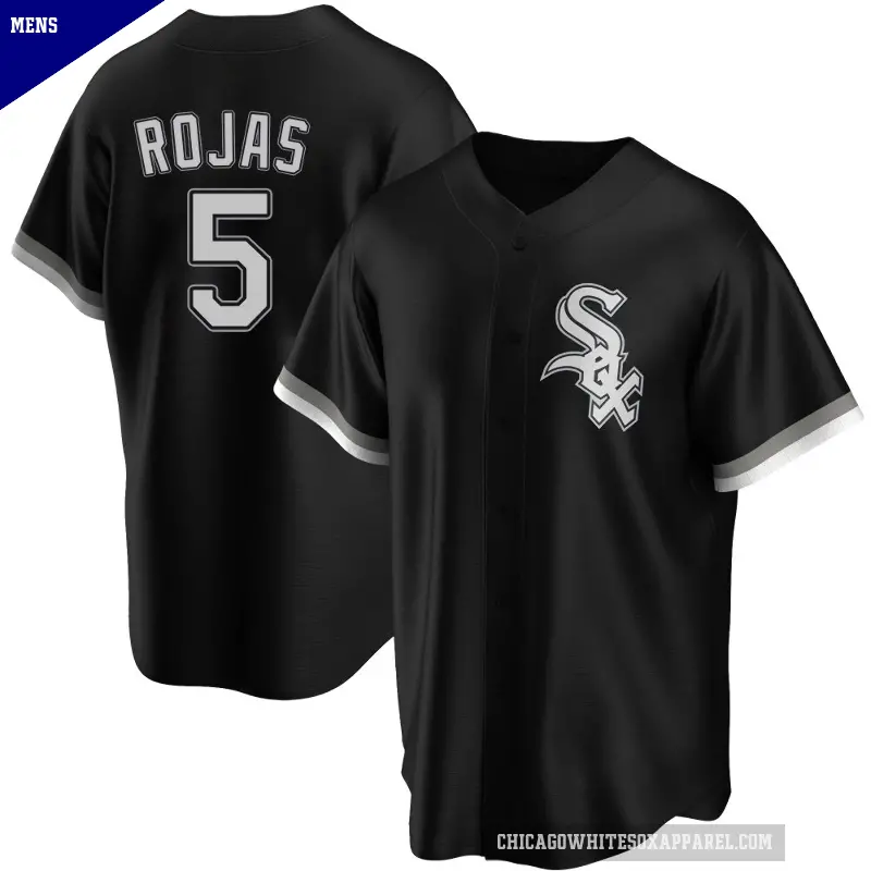 Men's No.5 Josh Rojas Chicago White Sox Black Replica Alternate Jersey