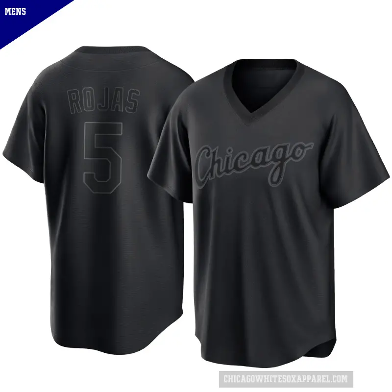 Men's No.5 Josh Rojas Chicago White Sox Black Replica Pitch Fashion Jersey