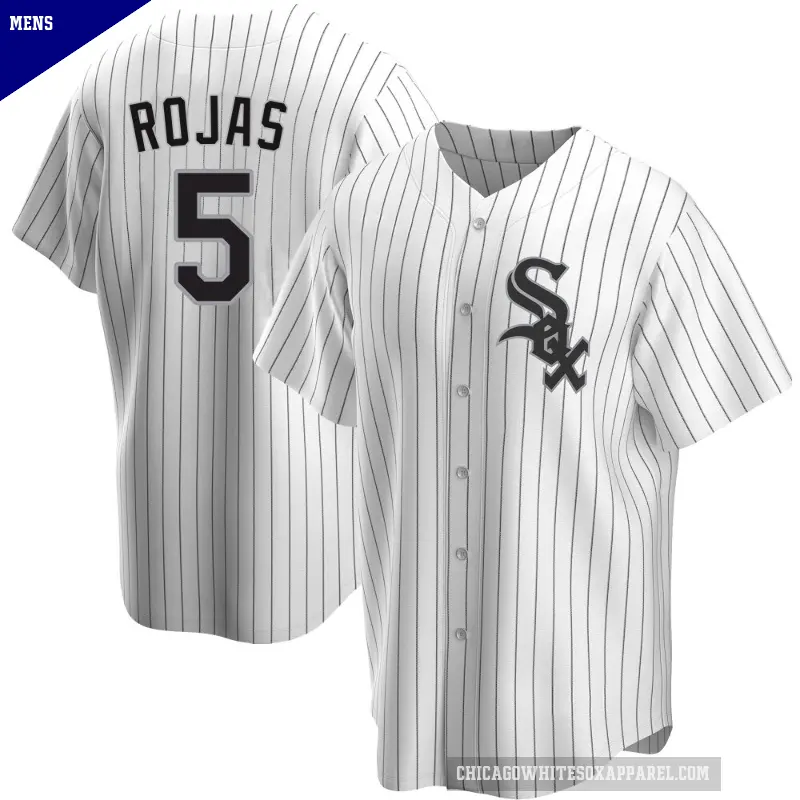 Men's No.5 Josh Rojas Chicago White Sox White Replica Home Jersey
