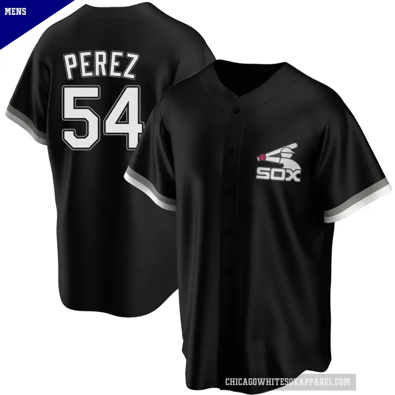 Men's No.54 Martin Perez Chicago White Sox Black Replica Spring Training Jersey