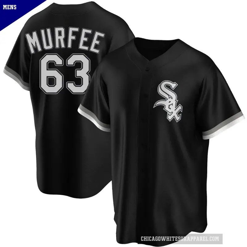 Men's No.63 Penn Murfee Chicago White Sox Black Replica Alternate Jersey