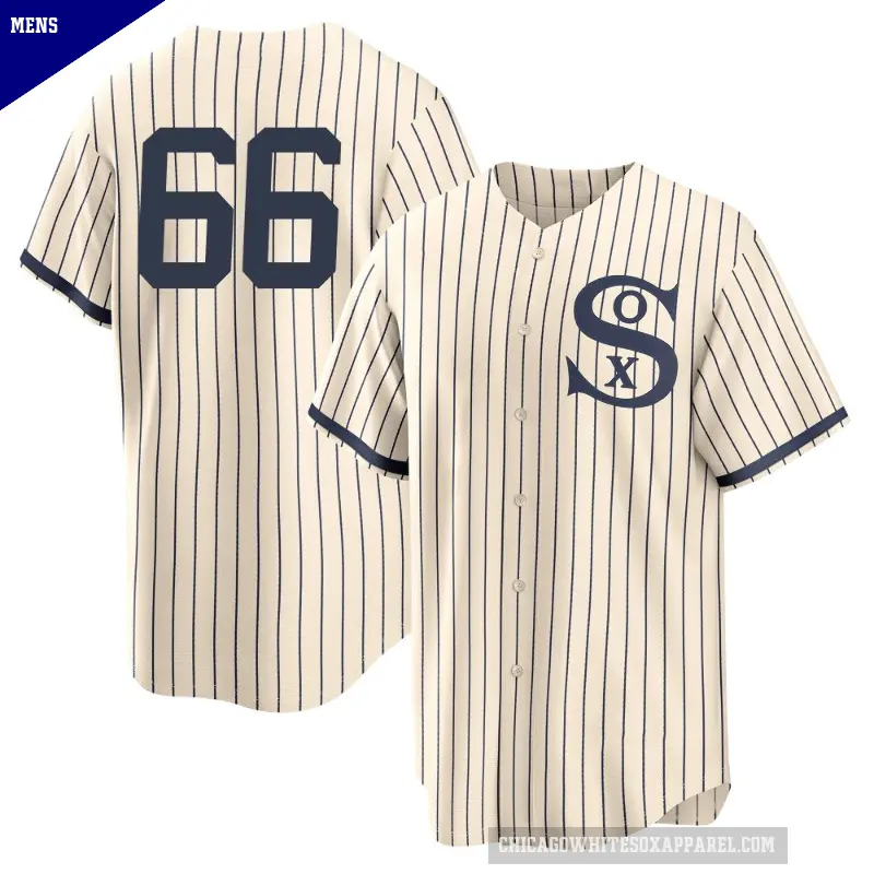 Men's No.66 Wikelman Gonzalez Chicago White Sox Cream Replica 2021 Field of Dreams Jersey