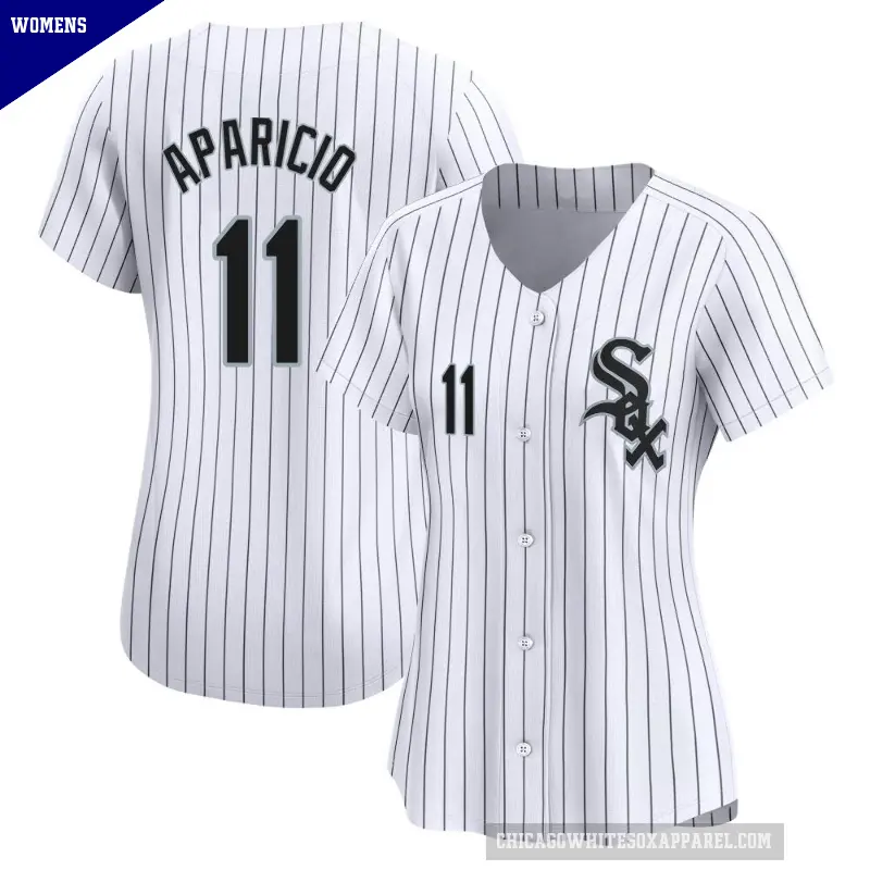 Women's No.11 Luis Aparicio Chicago White Sox White Limited Home Jersey