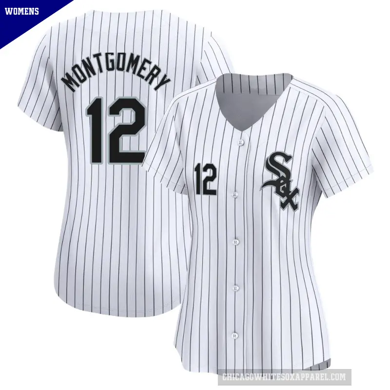 Women's No.12 Colson Montgomery Chicago White Sox White Limited Home Jersey