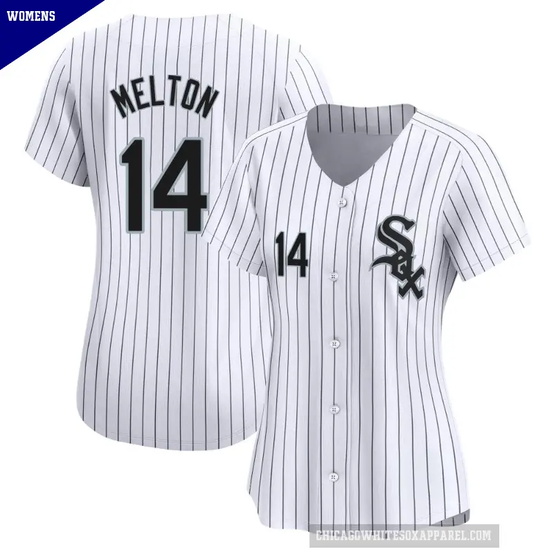 Women's No.14 Bill Melton Chicago White Sox White Limited Home Jersey