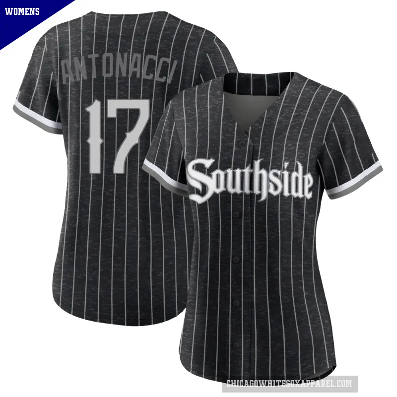Women's No.17 Sam Antonacci Chicago White Sox Black Authentic 2021 City Connect Jersey
