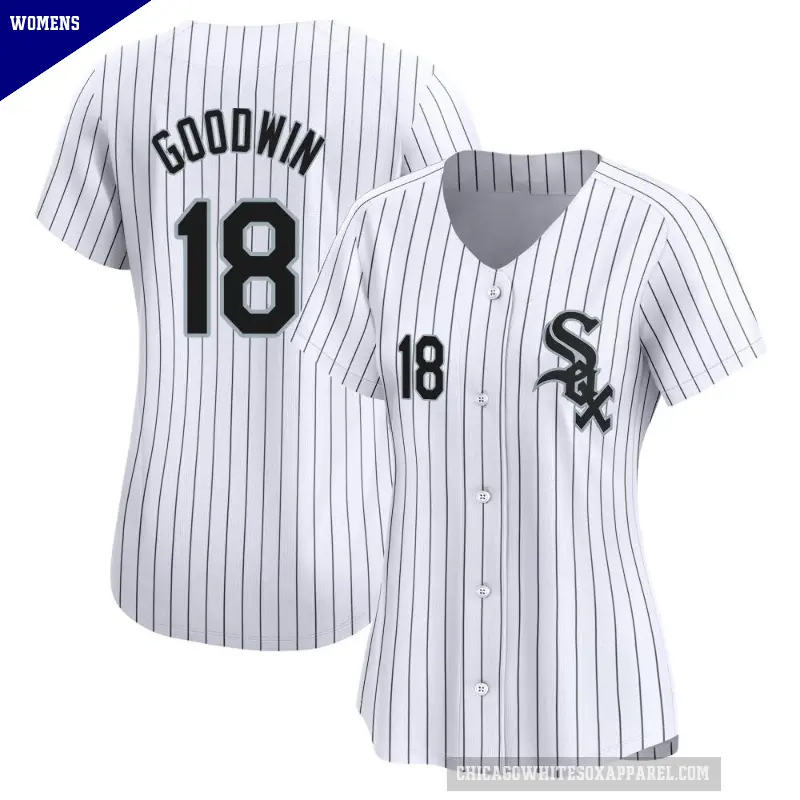 Women's No.18 Brian Goodwin Chicago White Sox White Limited Home Jersey