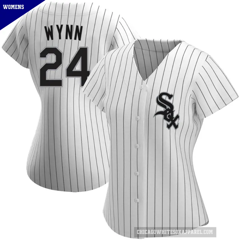 Women's No.24 Early Wynn Chicago White Sox White Authentic Home Jersey