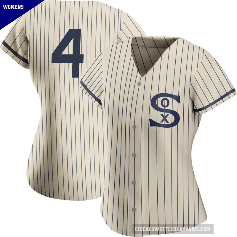 Women's No.4 Luke Appling Chicago White Sox Cream Authentic 2021 Field of Dreams Jersey