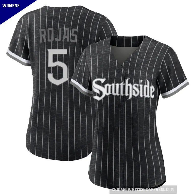 Women's No.5 Josh Rojas Chicago White Sox Black Authentic 2021 City Connect Jersey