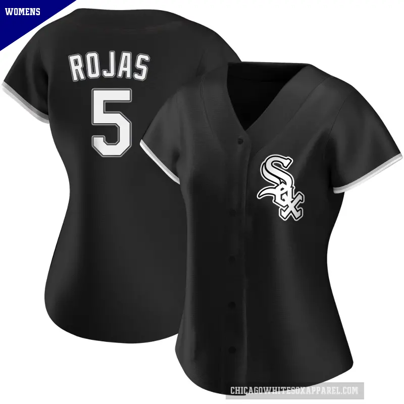 Women's No.5 Josh Rojas Chicago White Sox Black Authentic Alternate Jersey
