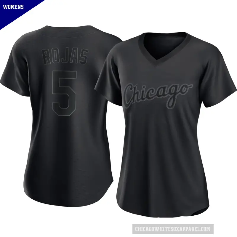 Women's No.5 Josh Rojas Chicago White Sox Black Replica Pitch Fashion Jersey
