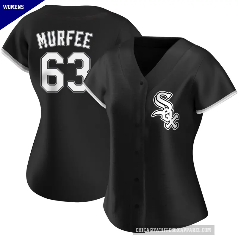 Women's No.63 Penn Murfee Chicago White Sox Black Replica Alternate Jersey