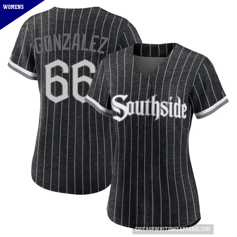 Women's No.66 Wikelman Gonzalez Chicago White Sox Black Authentic 2021 City Connect Jersey