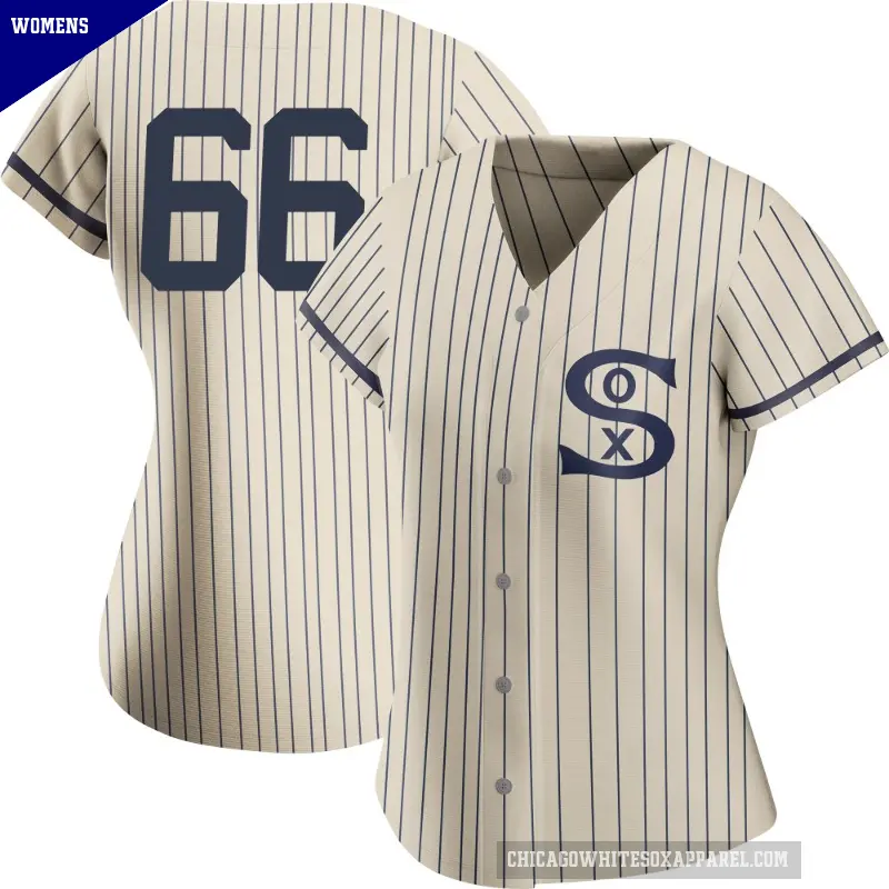 Women's No.66 Wikelman Gonzalez Chicago White Sox Cream Authentic 2021 Field of Dreams Jersey
