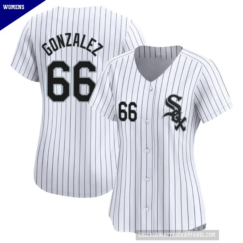 Women's No.66 Wikelman Gonzalez Chicago White Sox White Limited Home Jersey