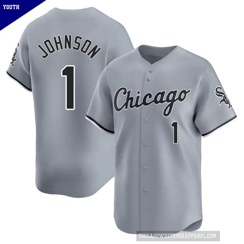 Youth No.1 Lance Johnson Chicago White Sox Gray Limited Road Jersey