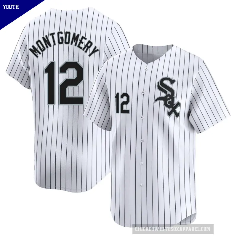 Youth No.12 Colson Montgomery Chicago White Sox White Limited Home Jersey