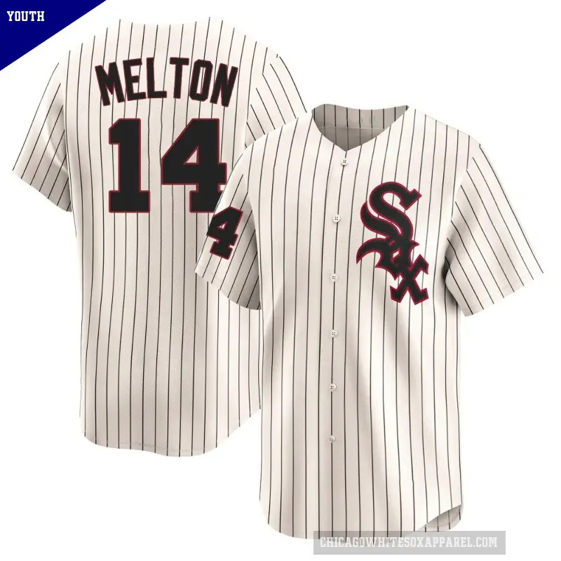 Youth No.14 Bill Melton Chicago White Sox Cream Limited Throwback Cooperstown Jersey