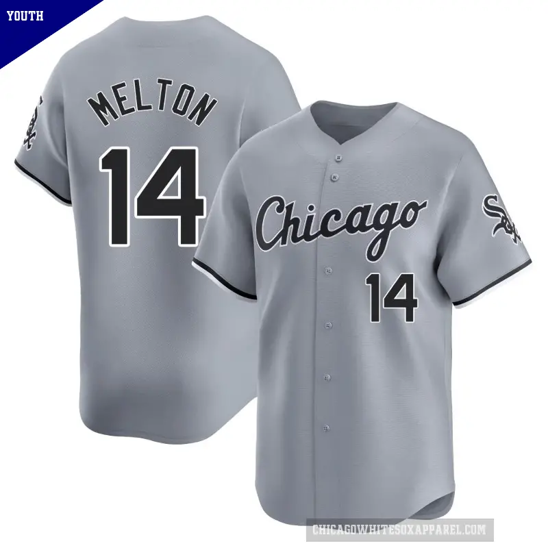 Youth No.14 Bill Melton Chicago White Sox Gray Limited Road Jersey