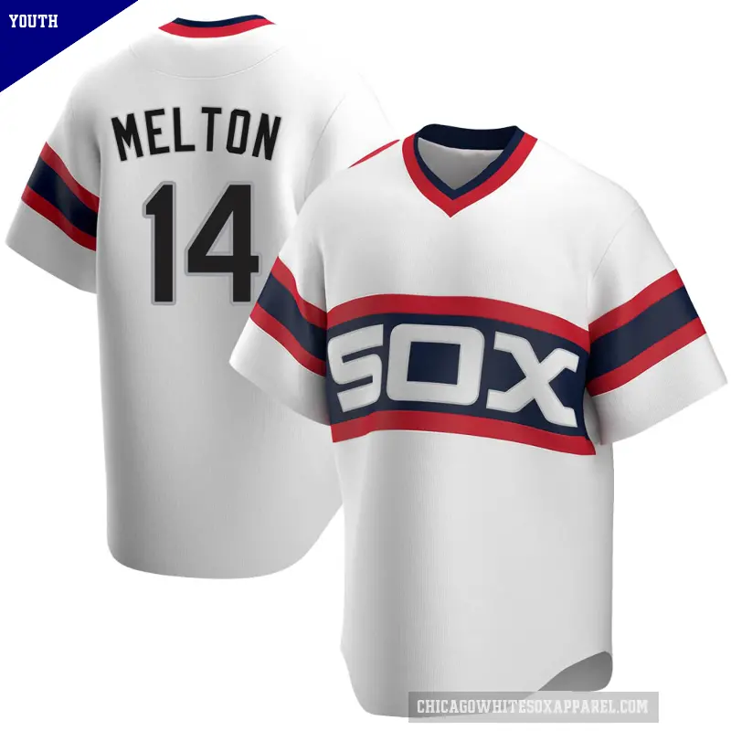 Youth No.14 Bill Melton Chicago White Sox White Replica Cooperstown Collection Jersey