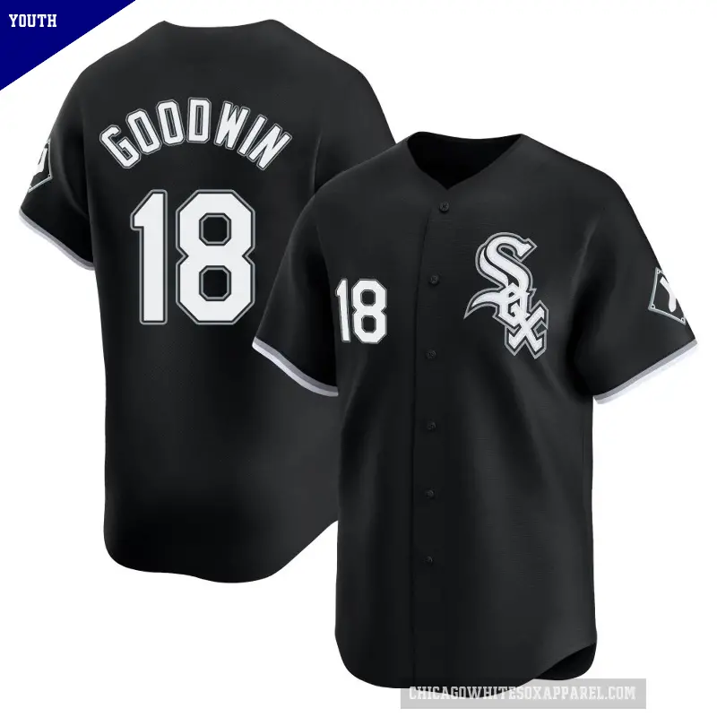 Youth No.18 Brian Goodwin Chicago White Sox Black Limited Alternate Jersey